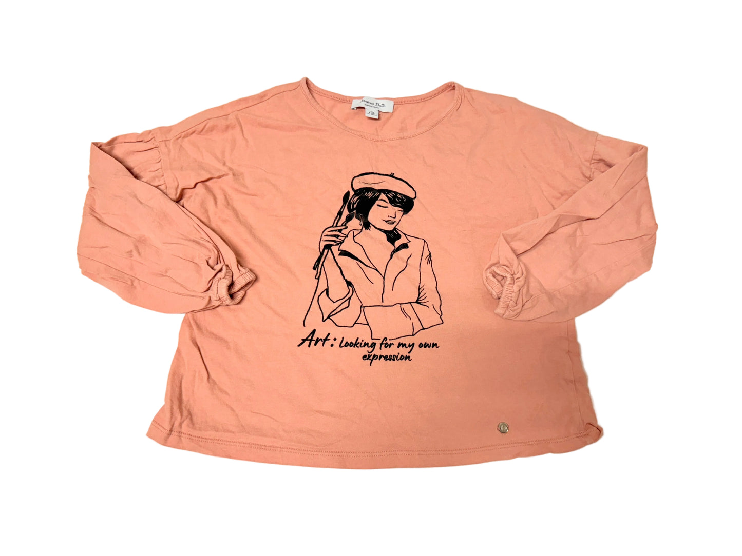 Massimo Dutti Graphic Long Sleeve Top, 9–10Y