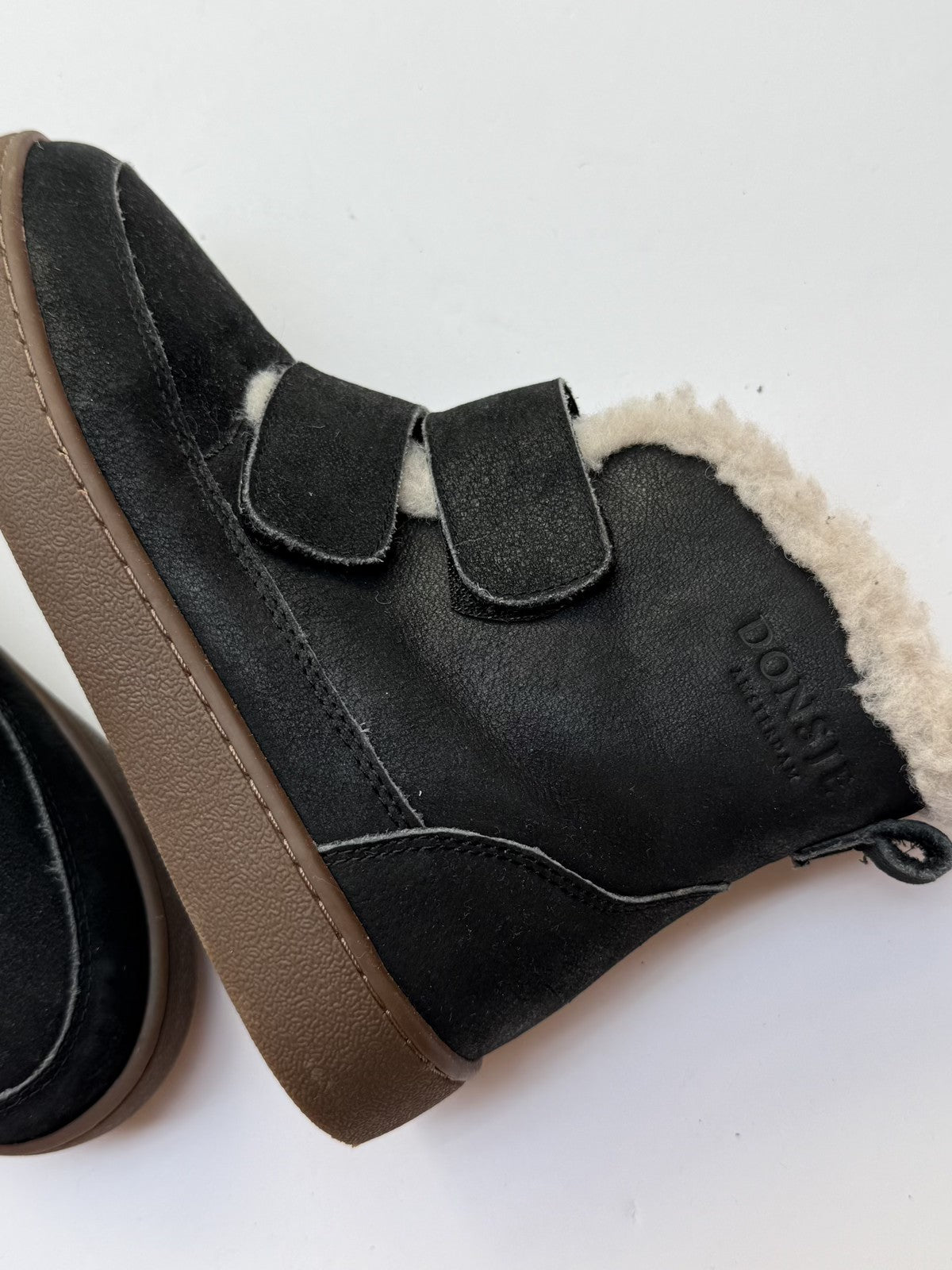 Donsje Black Suede Shearling Boot Size 27
