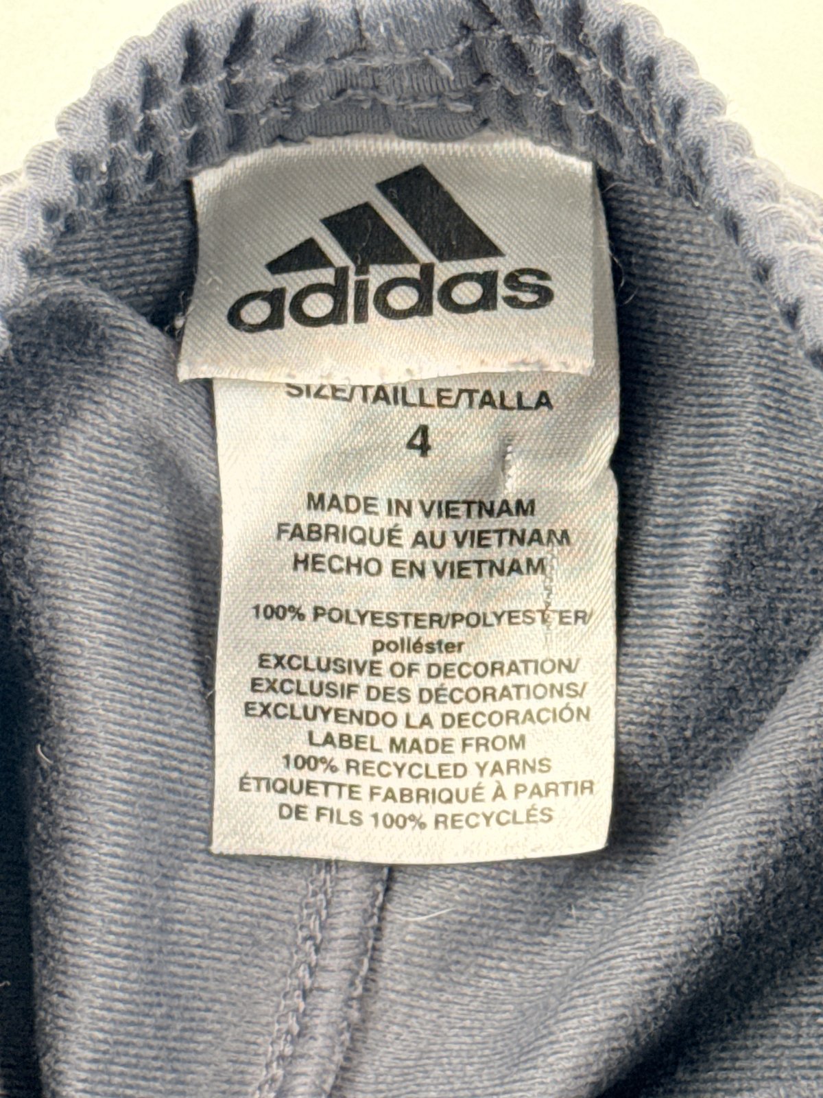 adidas Gray Track Joggers Size 4
