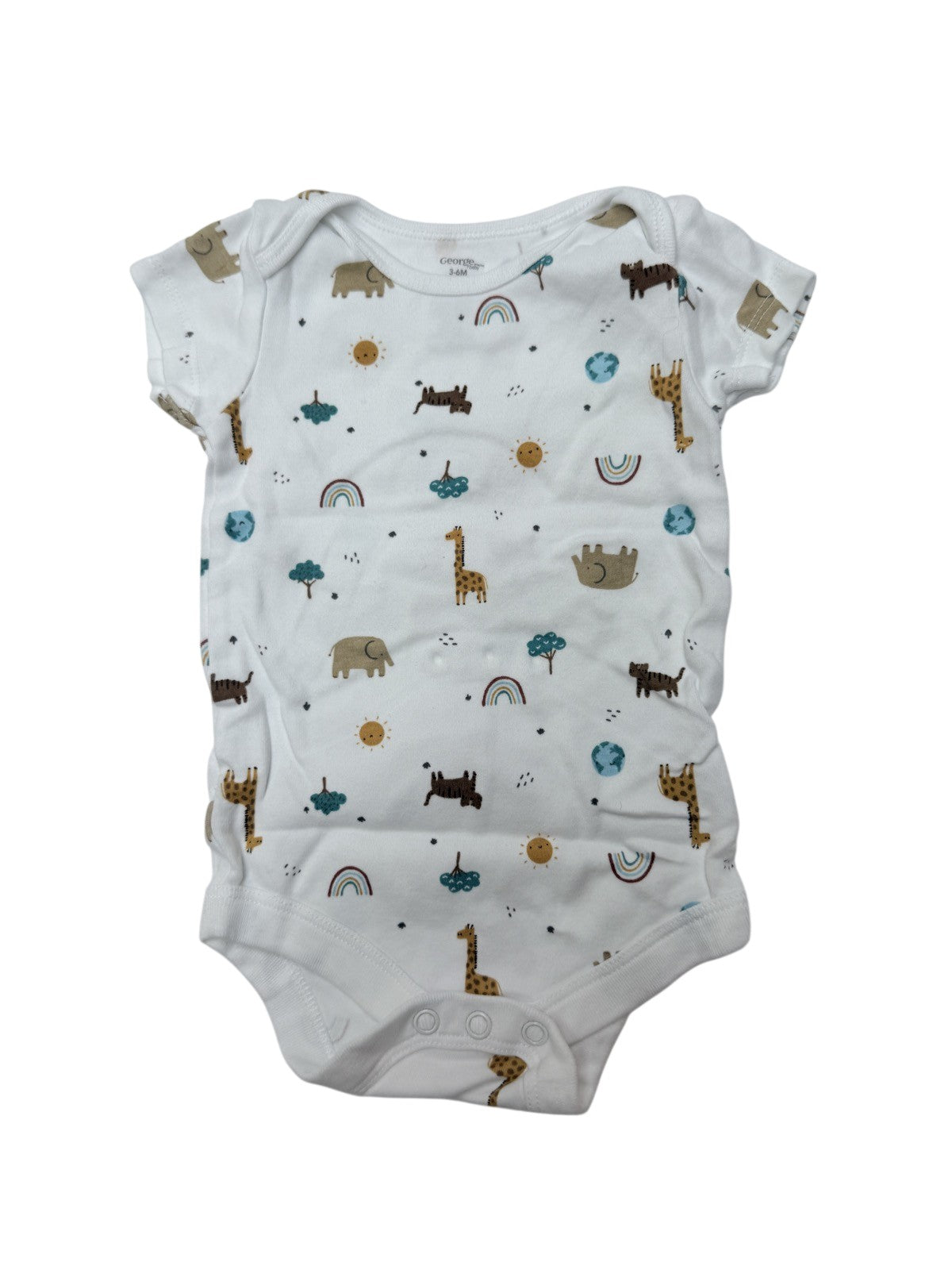 George Baby Safari Print Bodysuit 3-6M