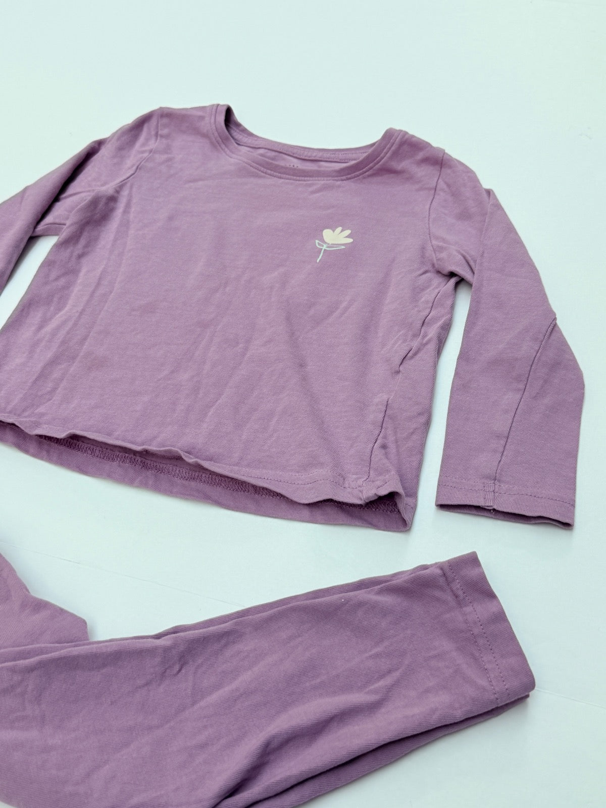 Primark Purple Flower Pajama Set 2-3Y