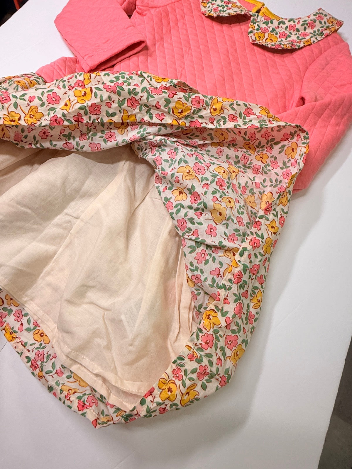 Mini Boden Floral Quilted Dress Size 4-5Y