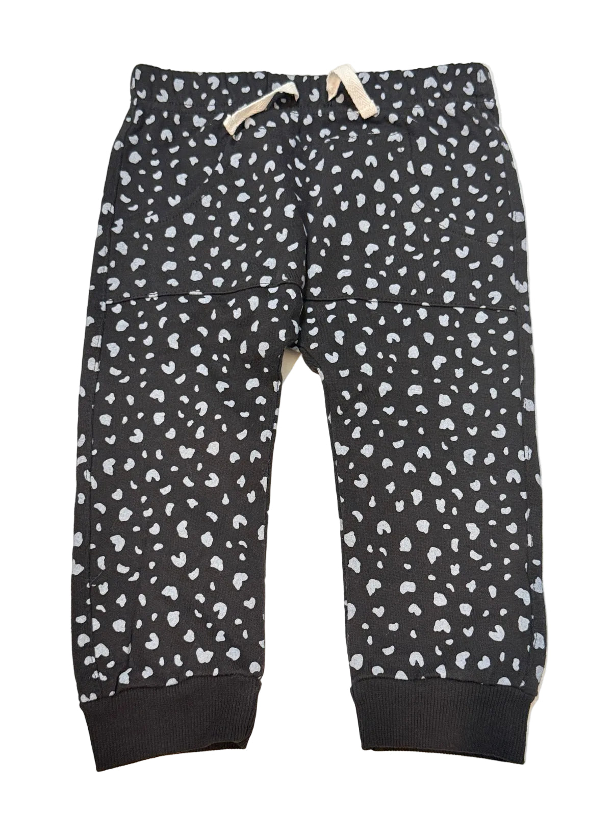 Indigo Black Spotted Jogger Pants 12-18m