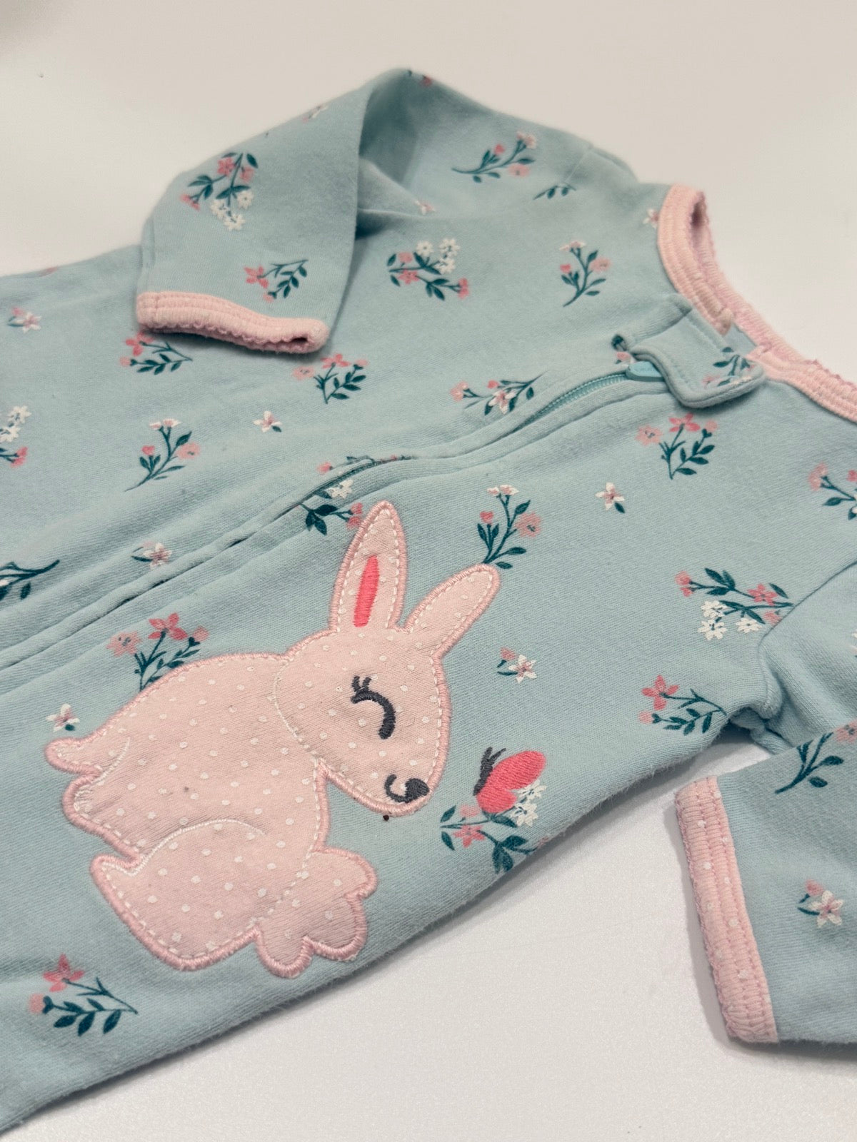 Carter's Bunny Floral Footed Sleeper 3M