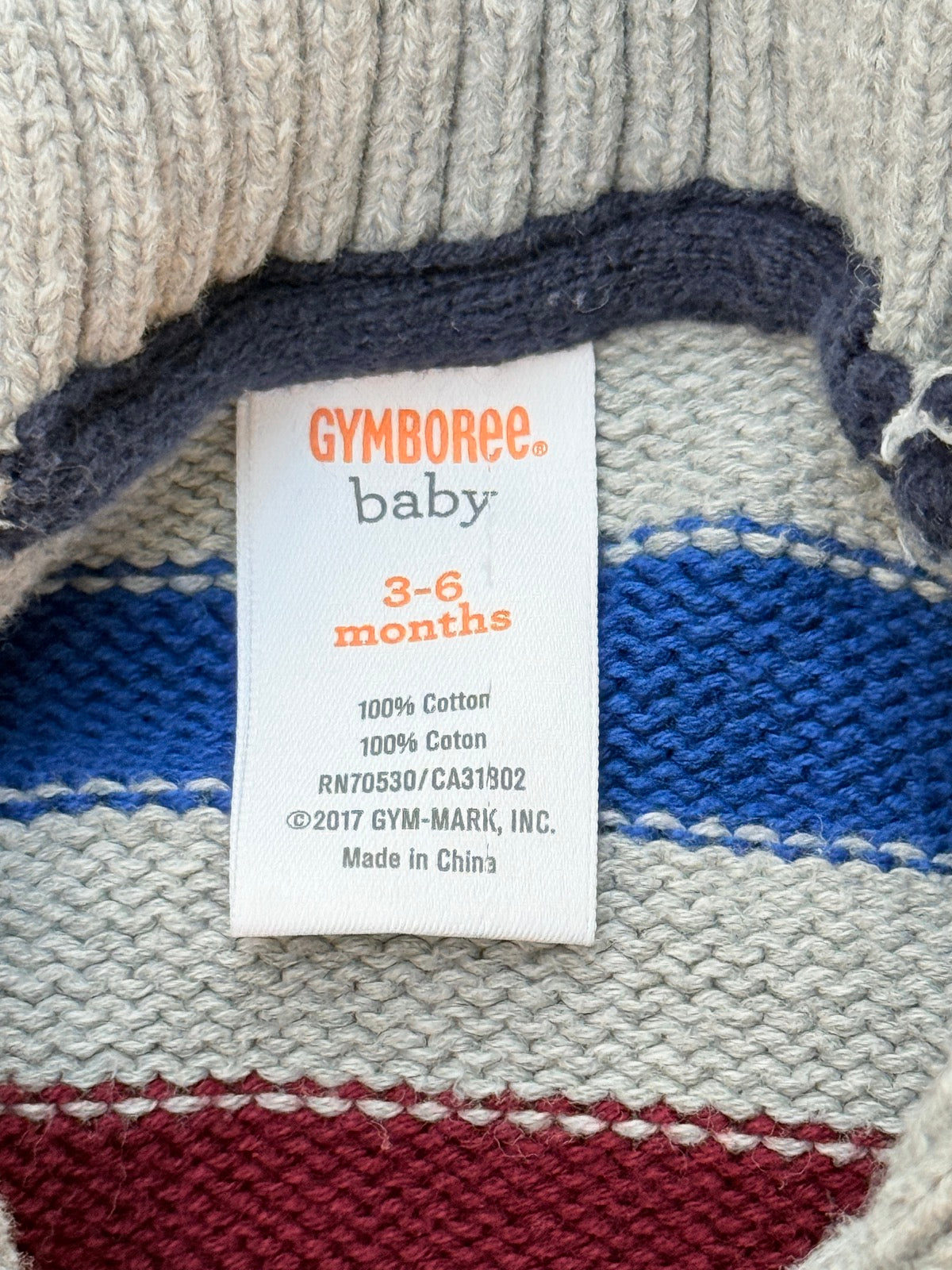Gymboree Baby Striped Cardigan Sweater 3-6M