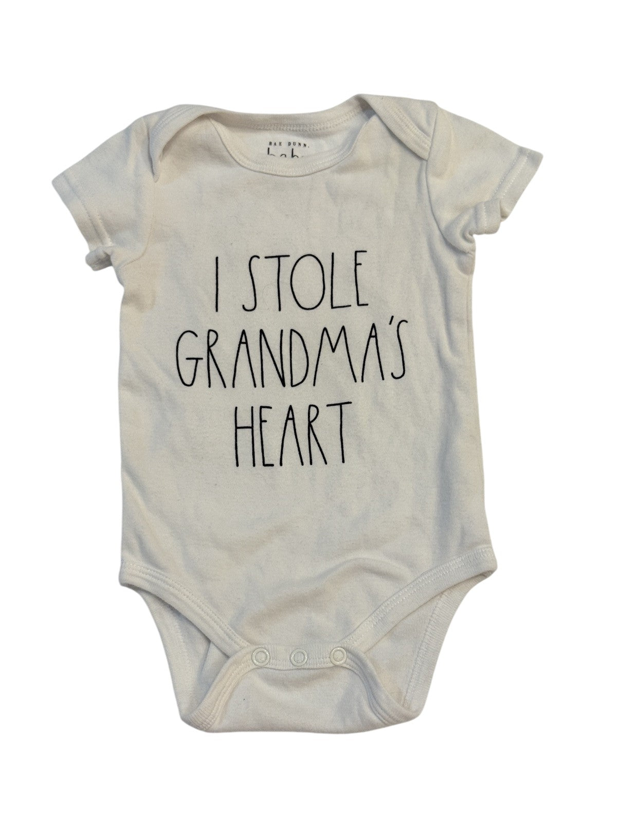 Rae Dunn Baby I Stole Grandma's Heart Onesie 6-9M