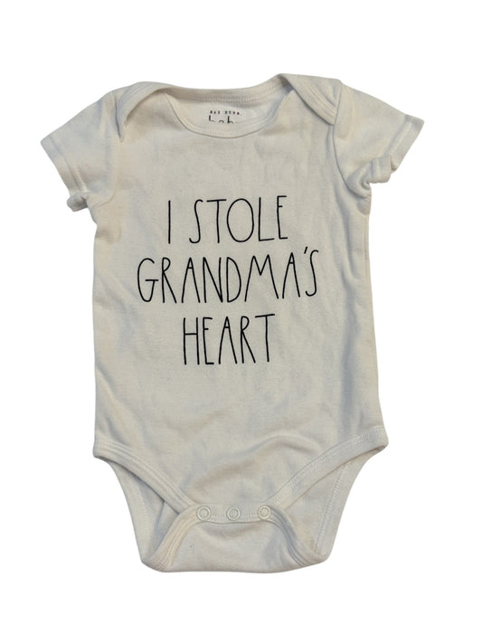 Rae Dunn Baby I Stole Grandma's Heart Onesie 6-9M