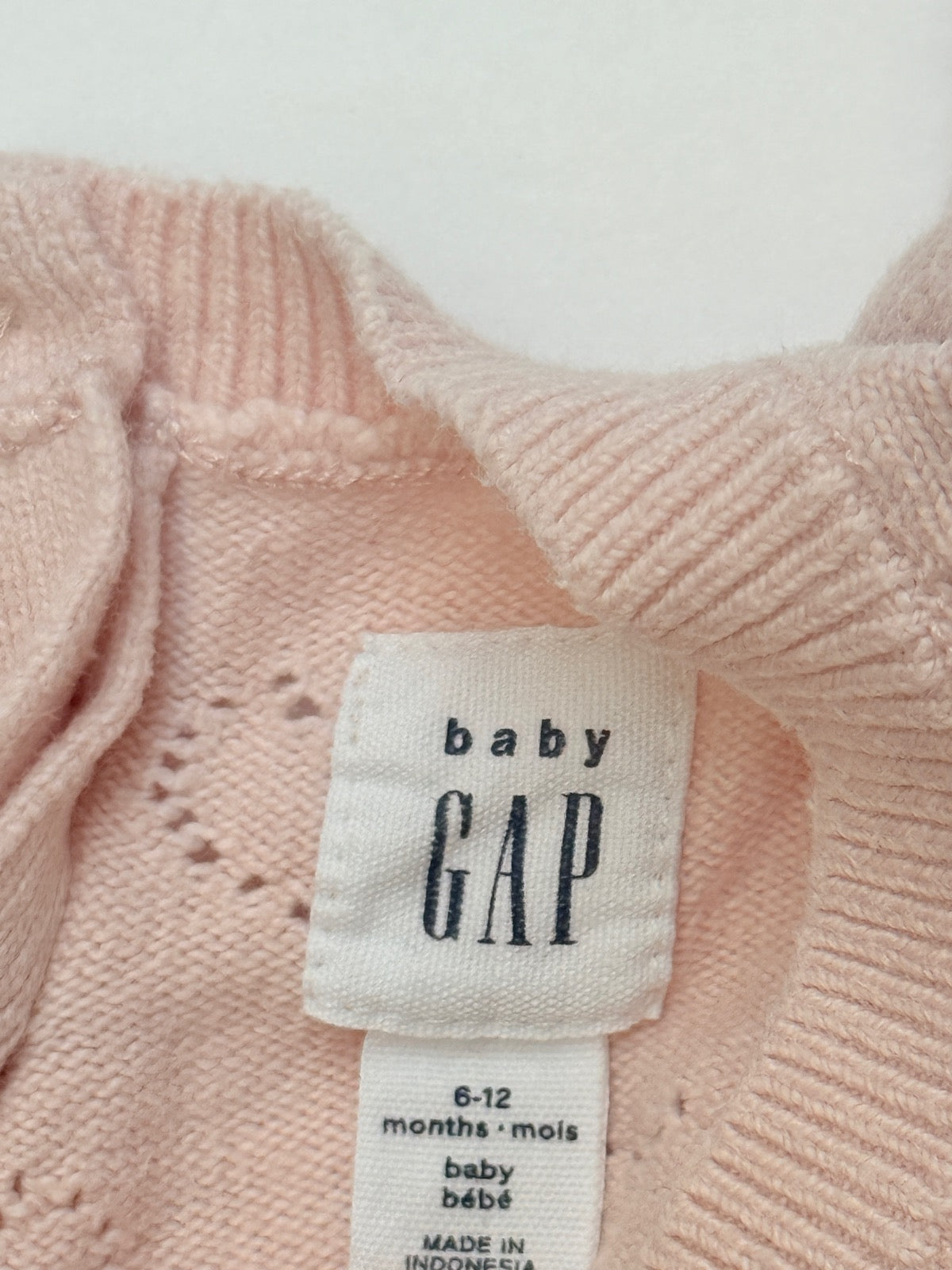 Baby Gap Pink Heart Knit Sweater Set 6-12M