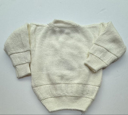 Handmade Duck Knit Baby Sweater 12-18m