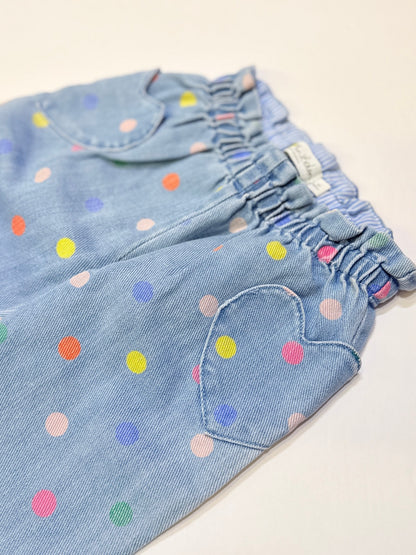 Mini Boden Polka Dot Denim Light weight Jeans 4Y