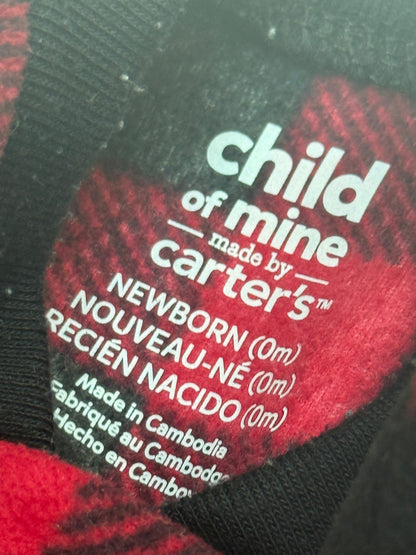 Child of Mine Buffalo Plaid Bear Sleeper Newborn
