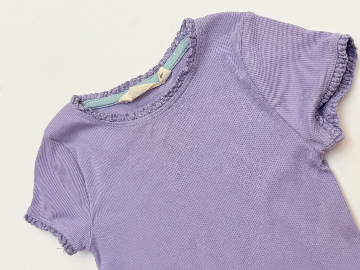 Boden Ribbed Top Lavender 6-7Y