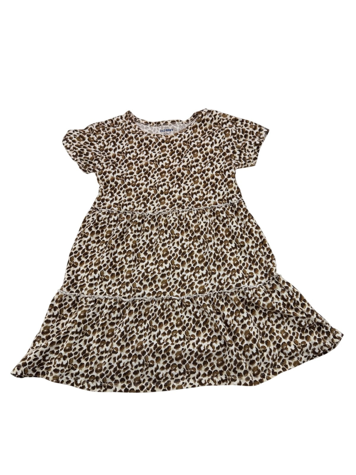 Old Navy Leopard Print Tiered Dress Size 6-7