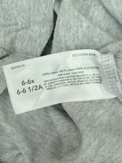 Carter's Gray Heart Print Hoodie 6/6X