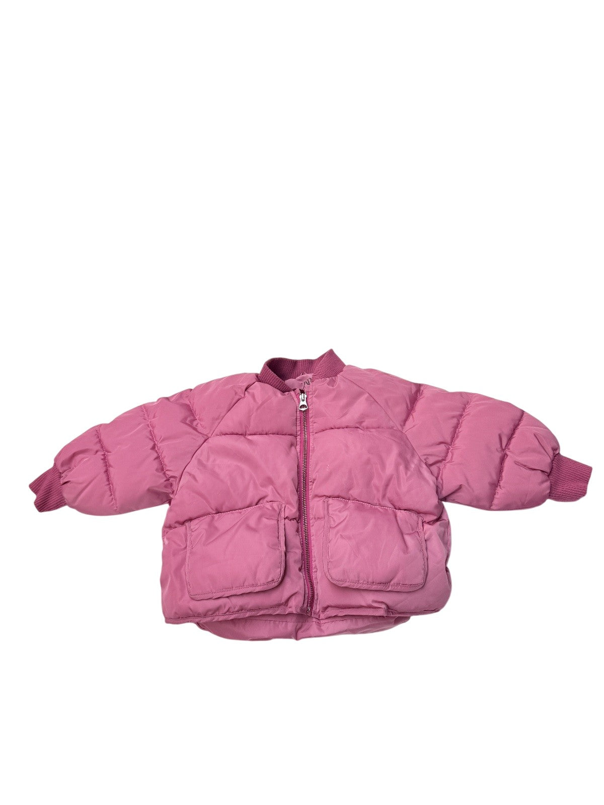 Zara Pink Puffer Bomber Jacket 18-24M