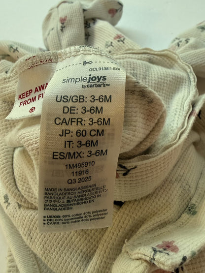 Simple Joys by Carter's Floral Footed Sleeper 3-6m