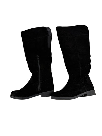 Place Black Faux Suede Tall Boots Size 11