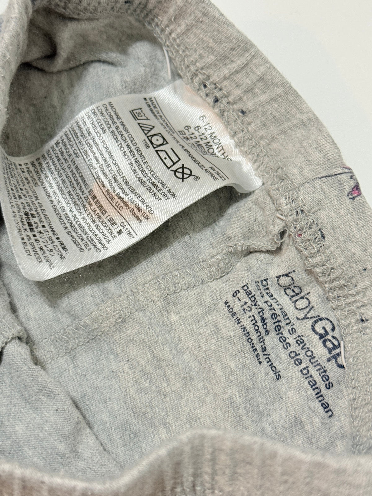 Baby Gap Gray Fairy Mushroom Leggings 6-12m