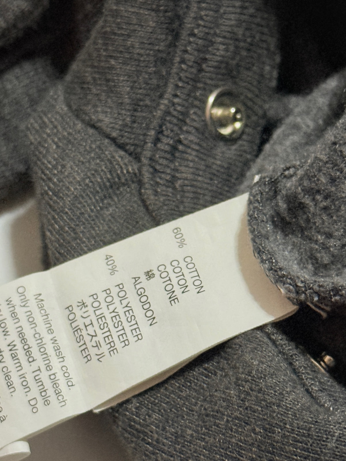 babyGap Gray Shawl Collar Romper 6-12m