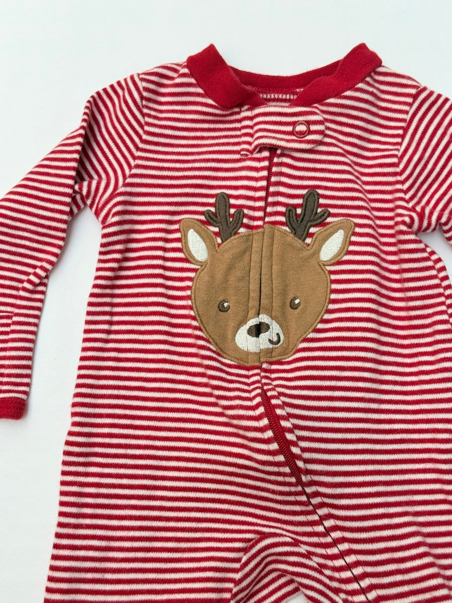 Carter's Reindeer Striped Sleeper Newborn