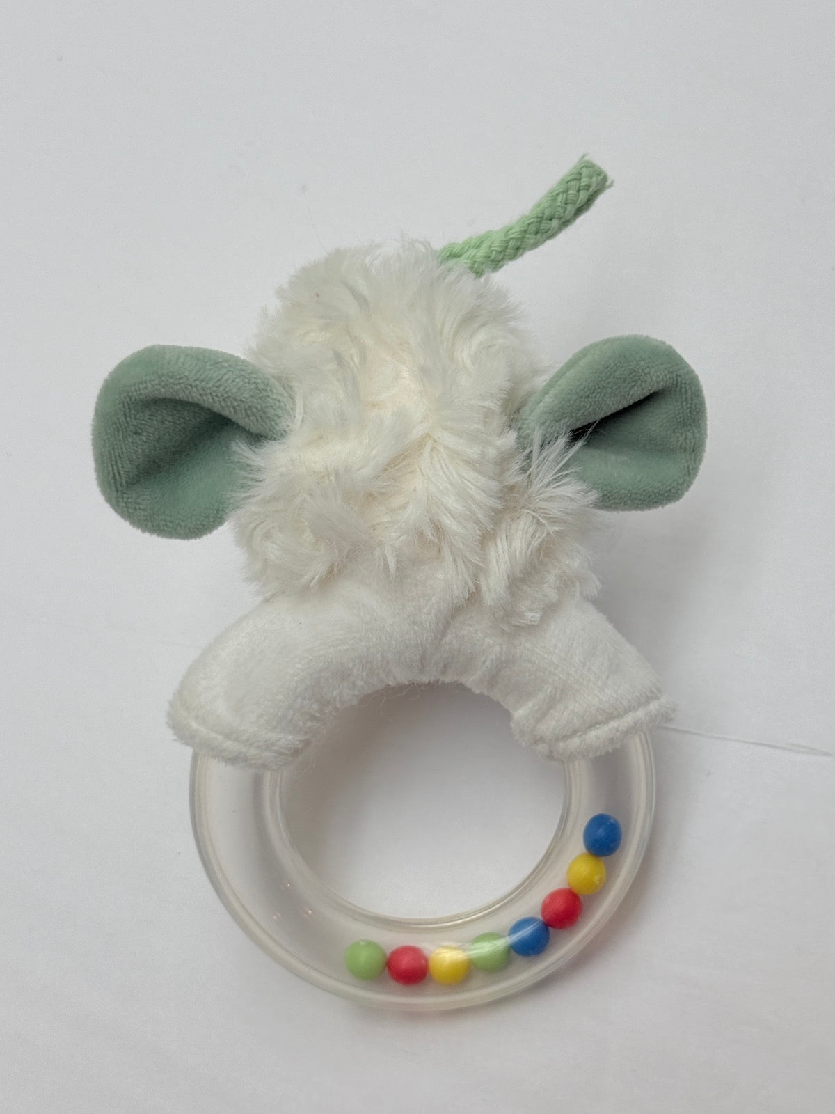 Plush Lamb Ring Rattle Teether Toy