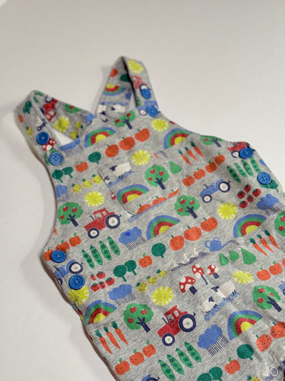 Baby Boden Farm Print Overalls 18-24m