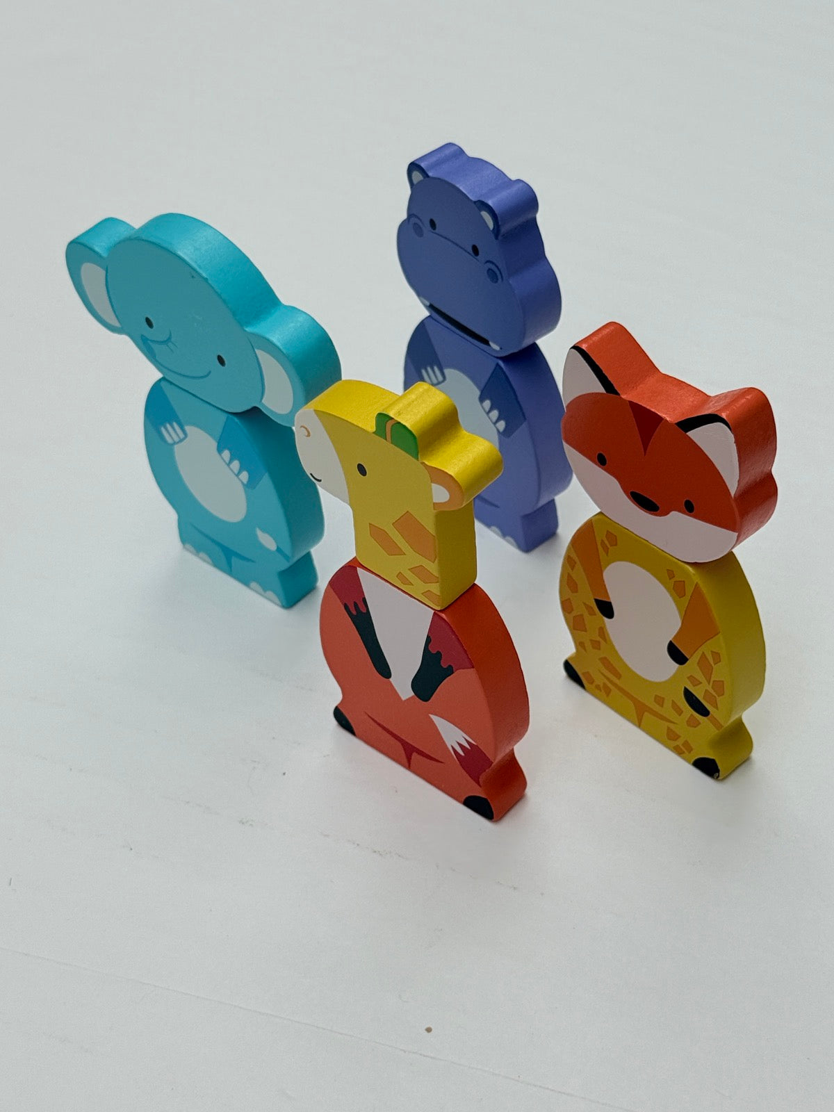 Wooden Magnetic Stacking Zoo Animals Toy Set