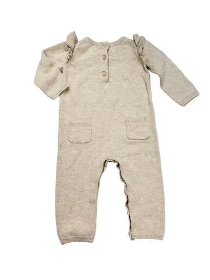 Janie and Jack Floral Knit Romper 6-12m