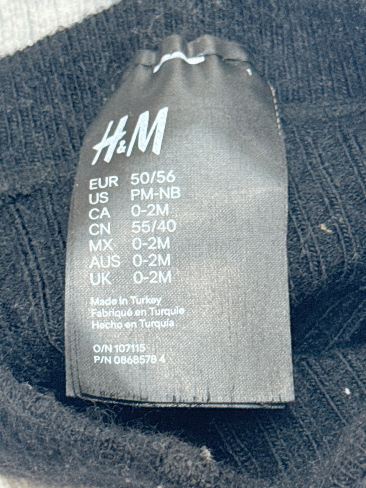 H&M Knit Footed Tights 2-Pack 0-2M
