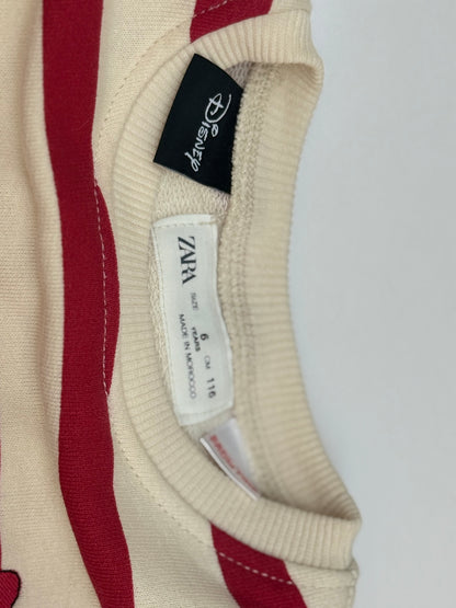 Zara Disney Minnie Mouse Striped Sweatshirt 5-6Y