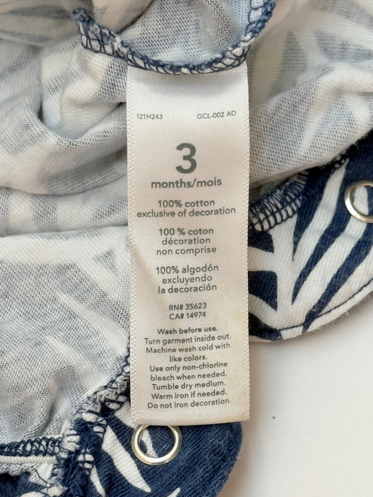 Carter's Palm Leaf Print Romper 3M