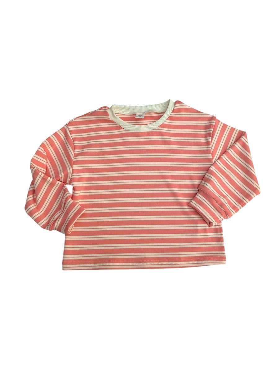 SHEIN Pink Striped Long Sleeve Top Size 4Y