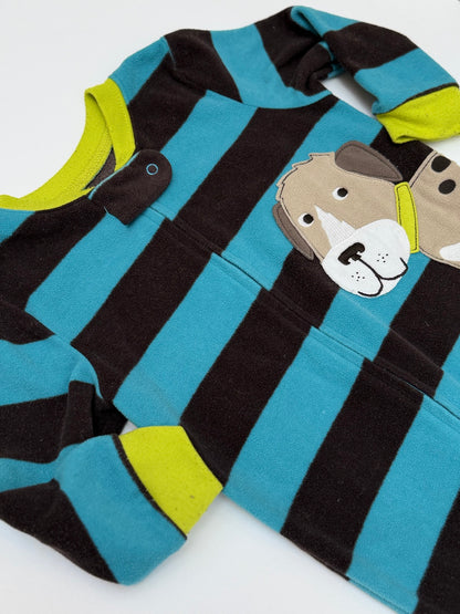 Carter's Dog Striped Fleece Sleeper 18M