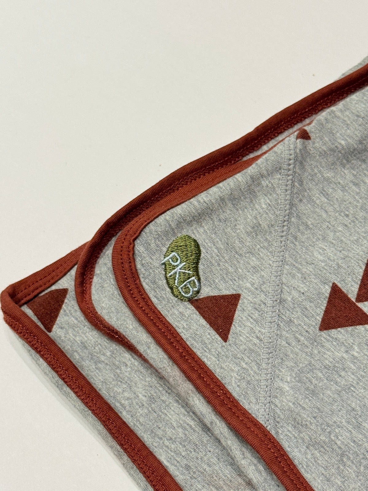PKB Gray Triangle Print Baby Blanket