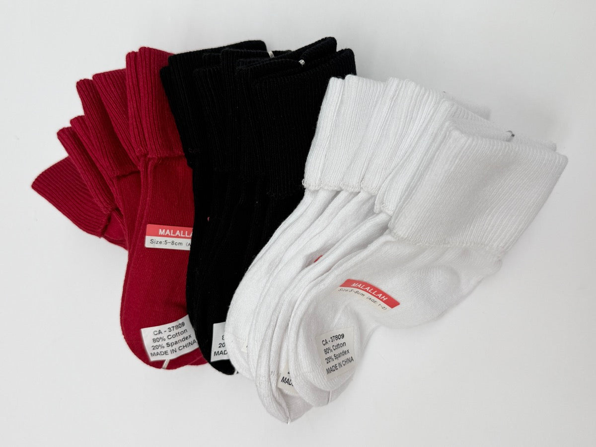 New 12 Pack Baby Socks 3-Color Set Age 1-2