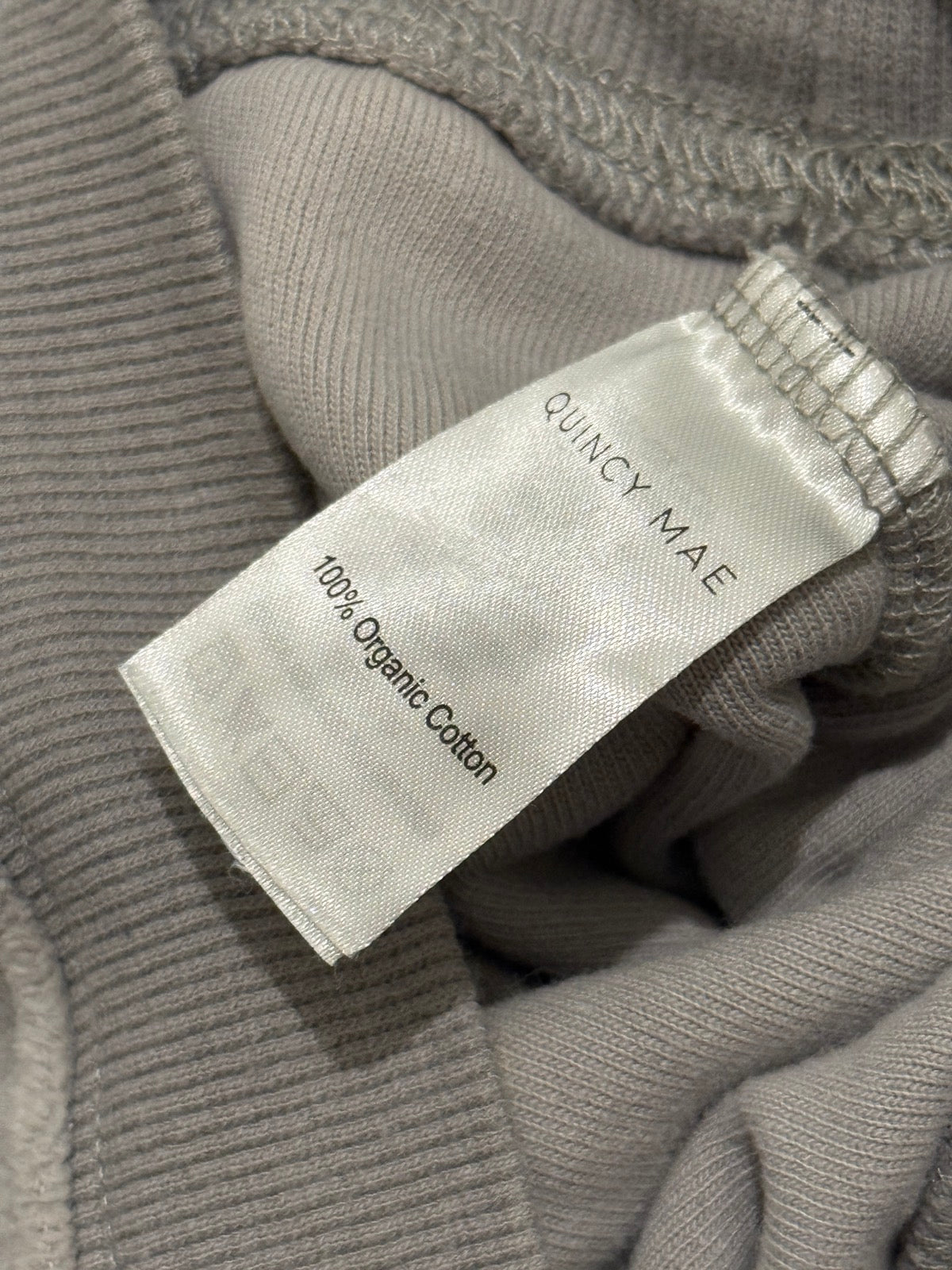 Quincy Mae Cotton Gray Velour Sweatsuit Set 3-6m