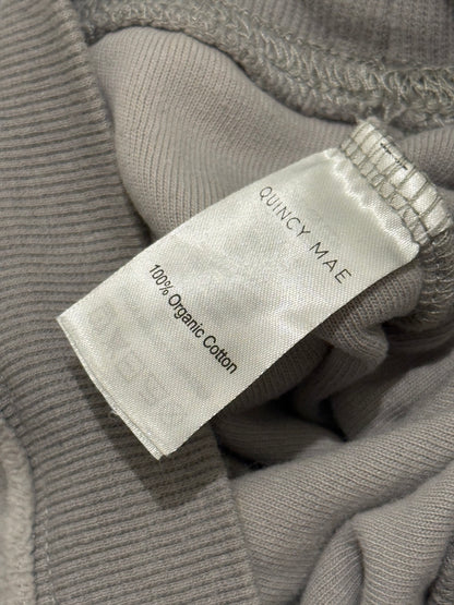 Quincy Mae Cotton Gray Velour Sweatsuit Set 3-6m