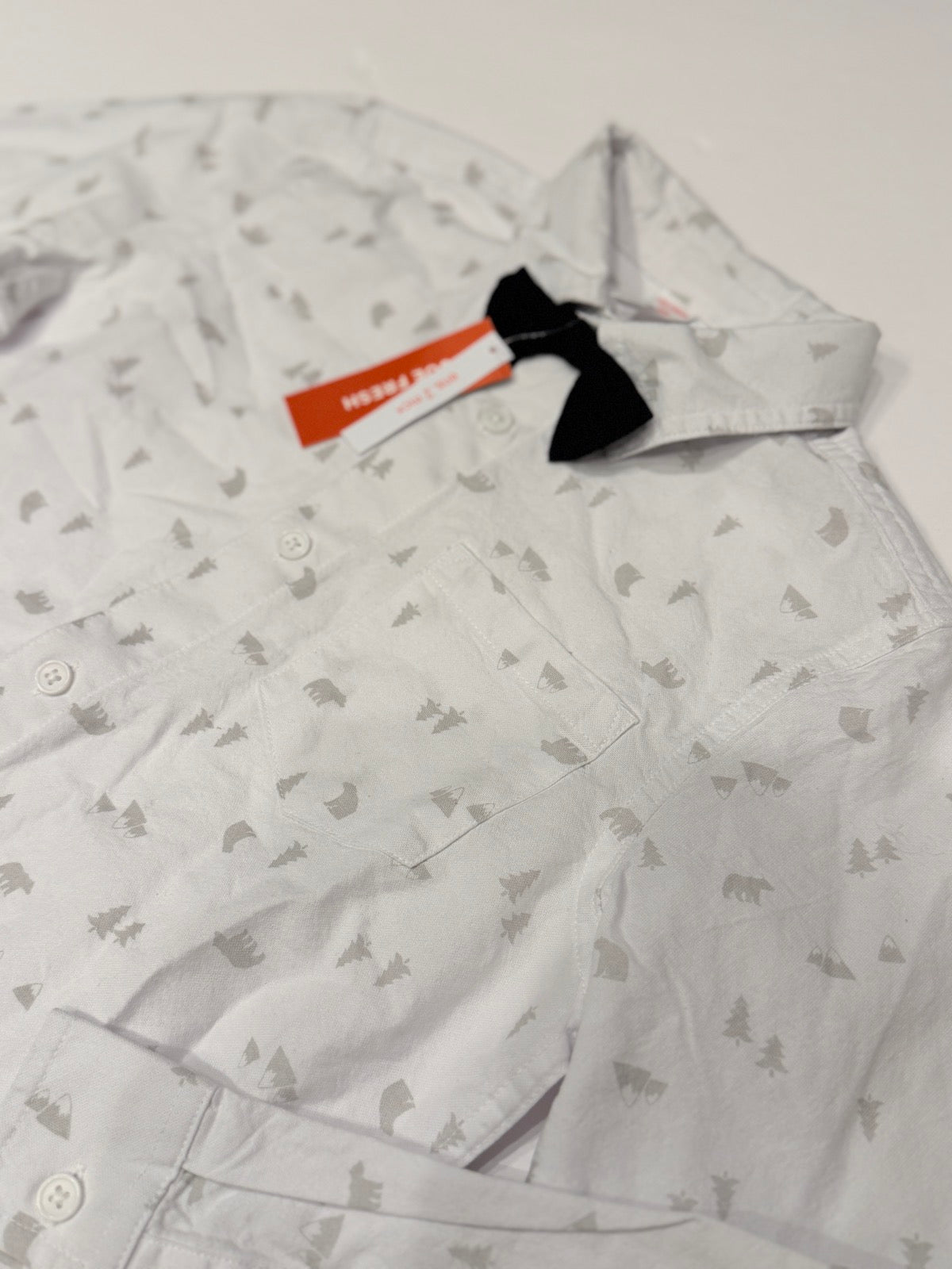 Joe Fresh Bear Print Shirt & Bow Tie Set 7-8