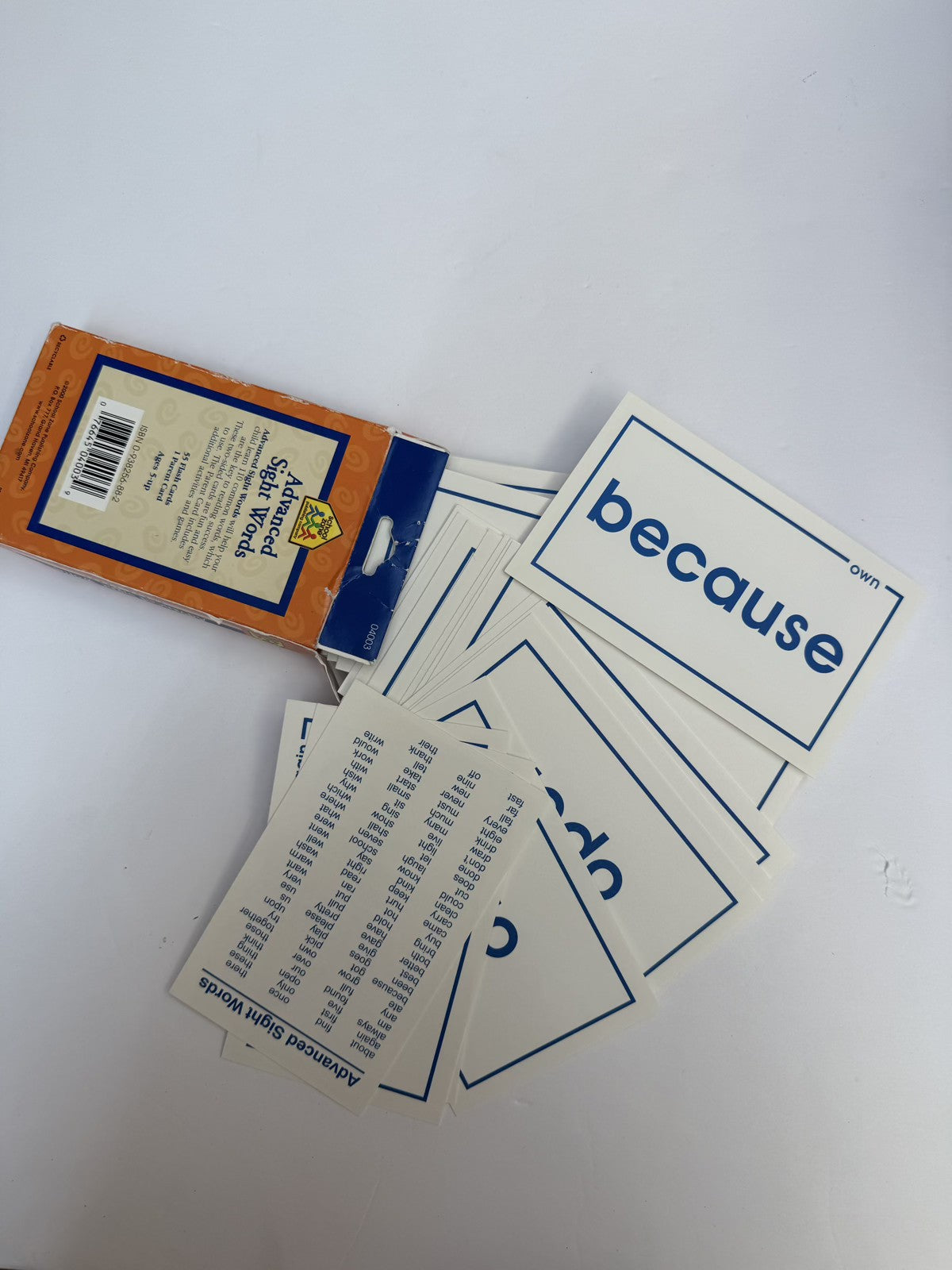 School Zone Advanced Sight Words Flash Cards