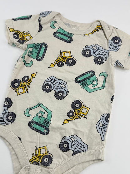 George Baby Construction Trucks Bodysuit 6-12M