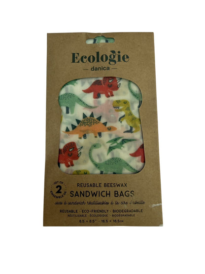 Ecologie Danica Reusable Beeswax Sandwich Bags 2pk