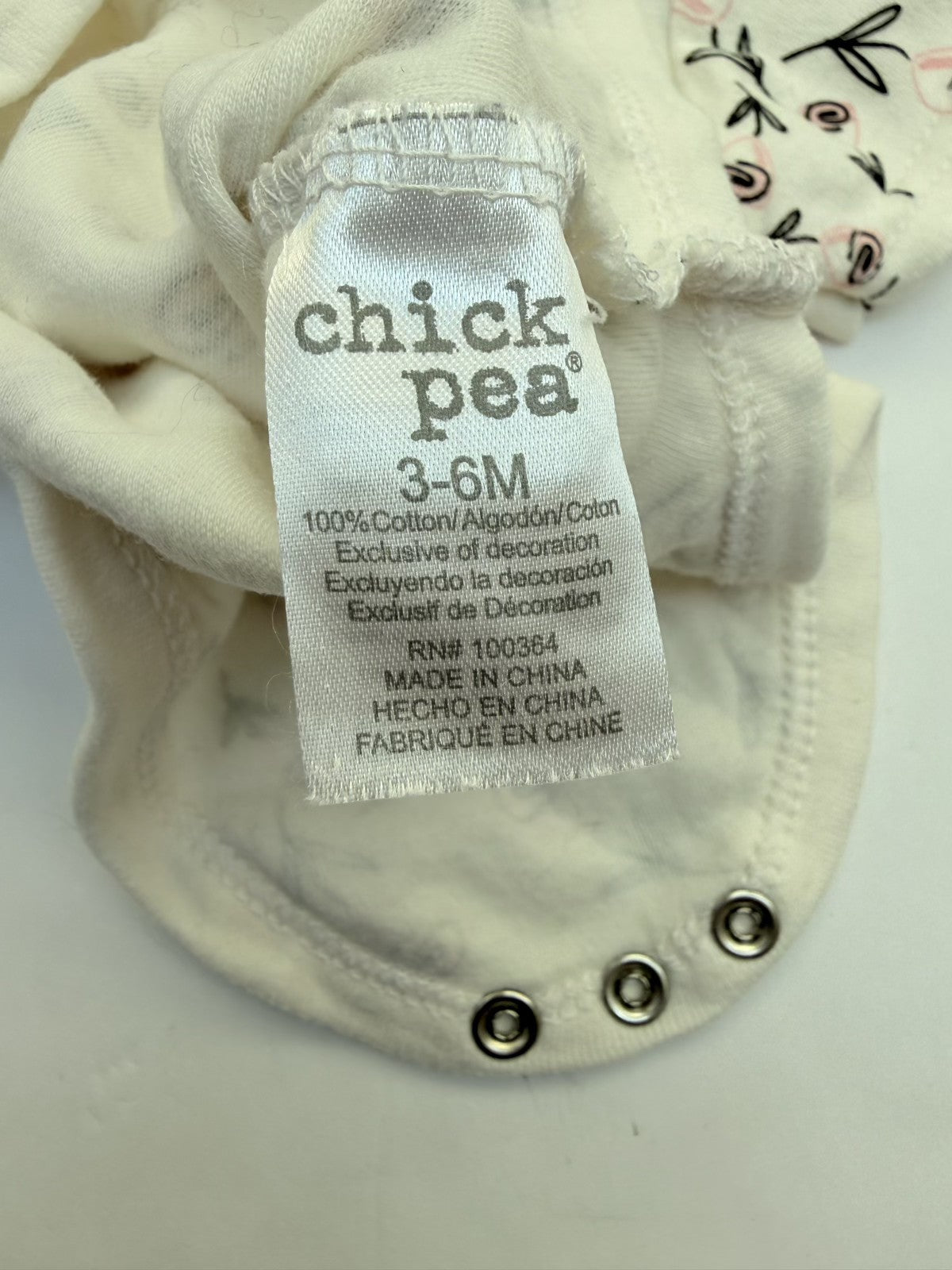 Chick Pea Floral Print Bodysuit 3-6M