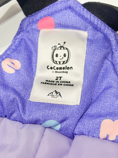 CoComelon Purple Snow Bib Pants 2T