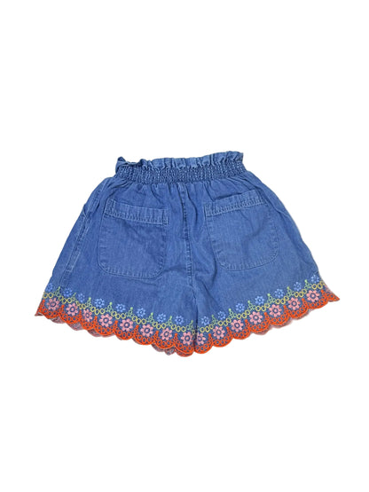 Mini Boden Denim Embroidered Shorts Size 5Y