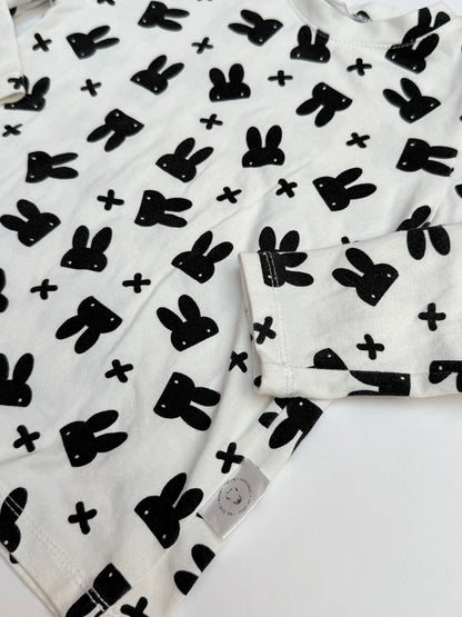 Ole Design Bunny Print Long Sleeve Top 2Y
