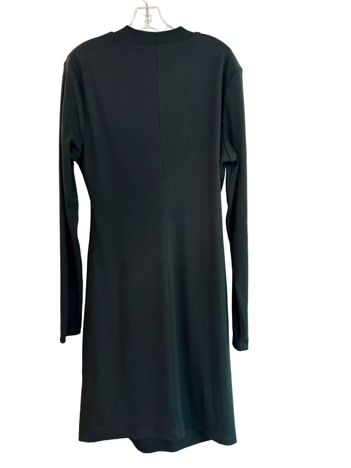 Thyme Maternity Black Ribbed Mock Neck Dress M