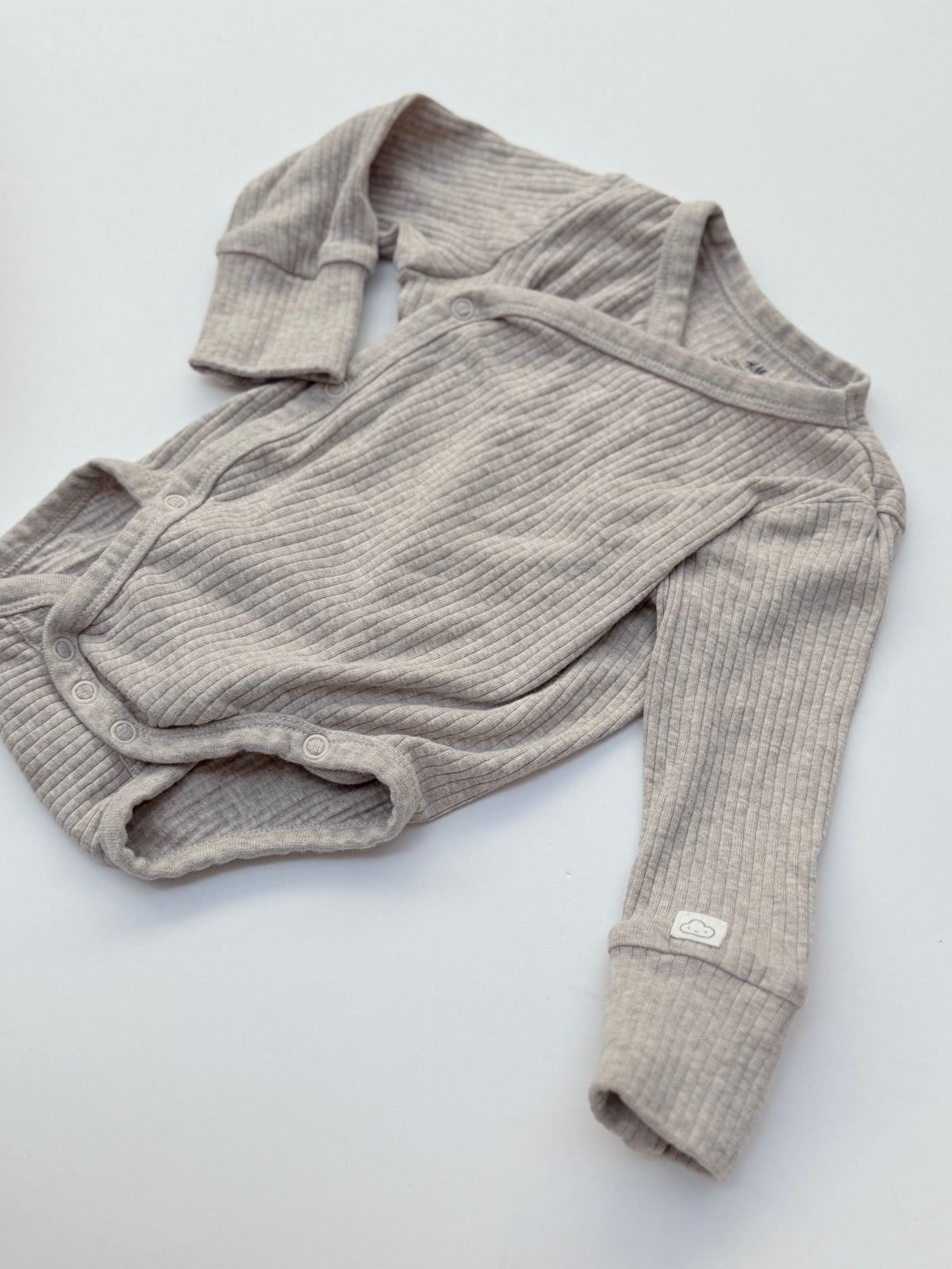 H&M Organic Cotton Wrap Bodysuit 6M