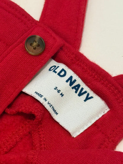 Old Navy Red Overalls 3-6M