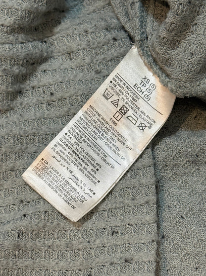Old Navy Gray Waffle Henley Top XS