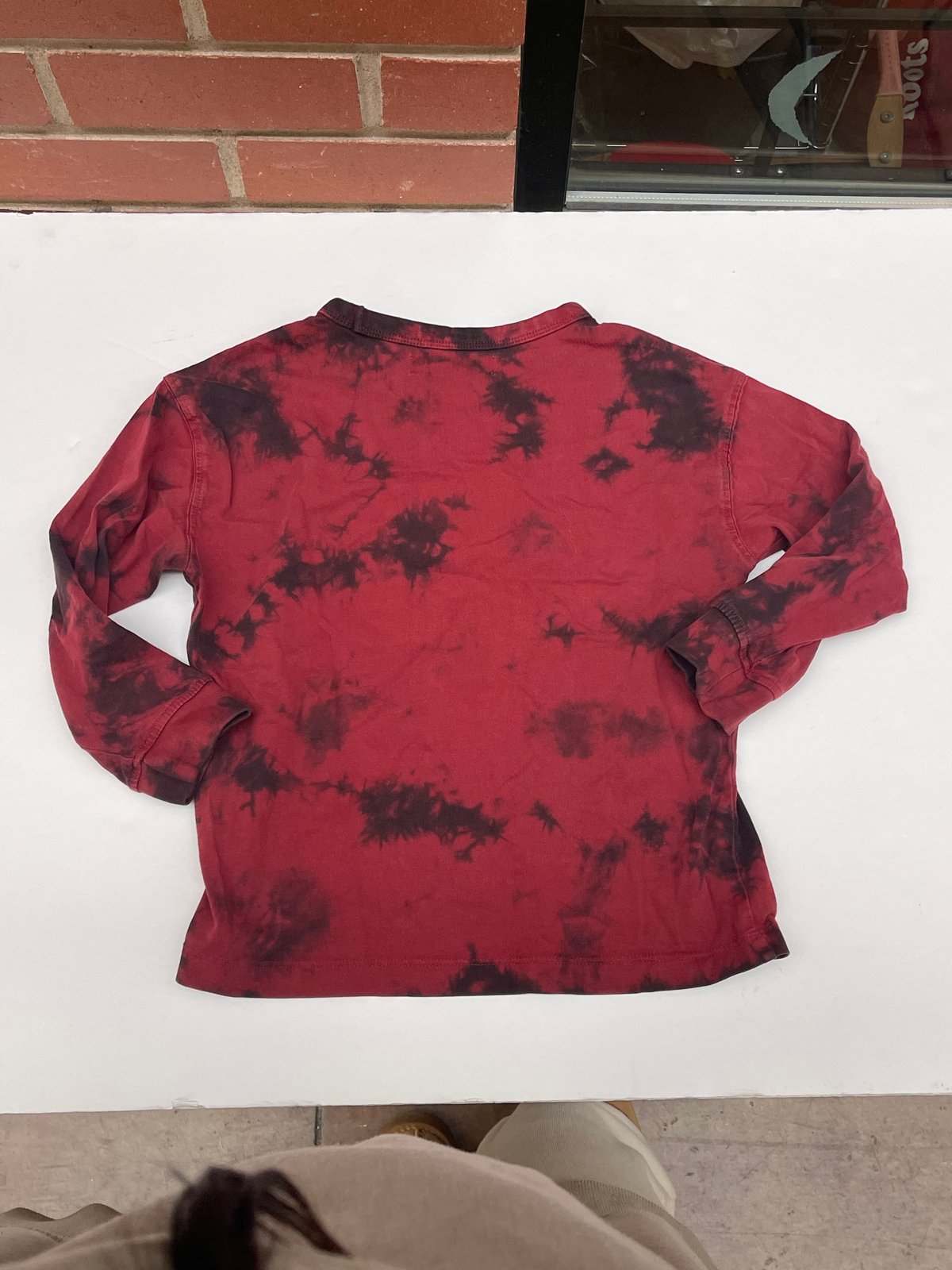 Zara Red Tie-Dye Long Sleeve T-Shirt Size 6Y
